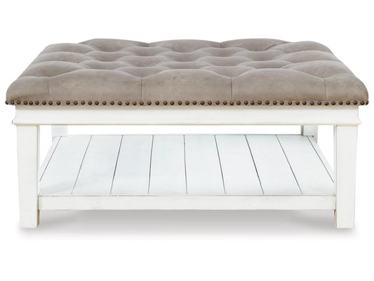 Signature Design by Ashley - Kanwyn UPH Ottoman Cocktail Table in Whitewash - T937-21 veiw 1