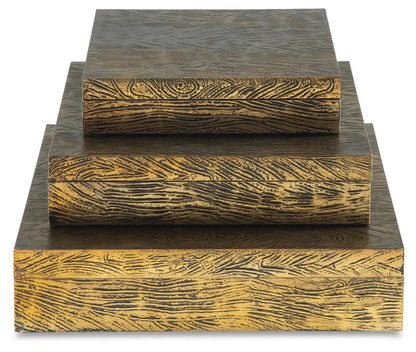 Signature Design by Ashley - Keldy Box (Set of 3) in Antique Brass Finish - A2000490 view 4