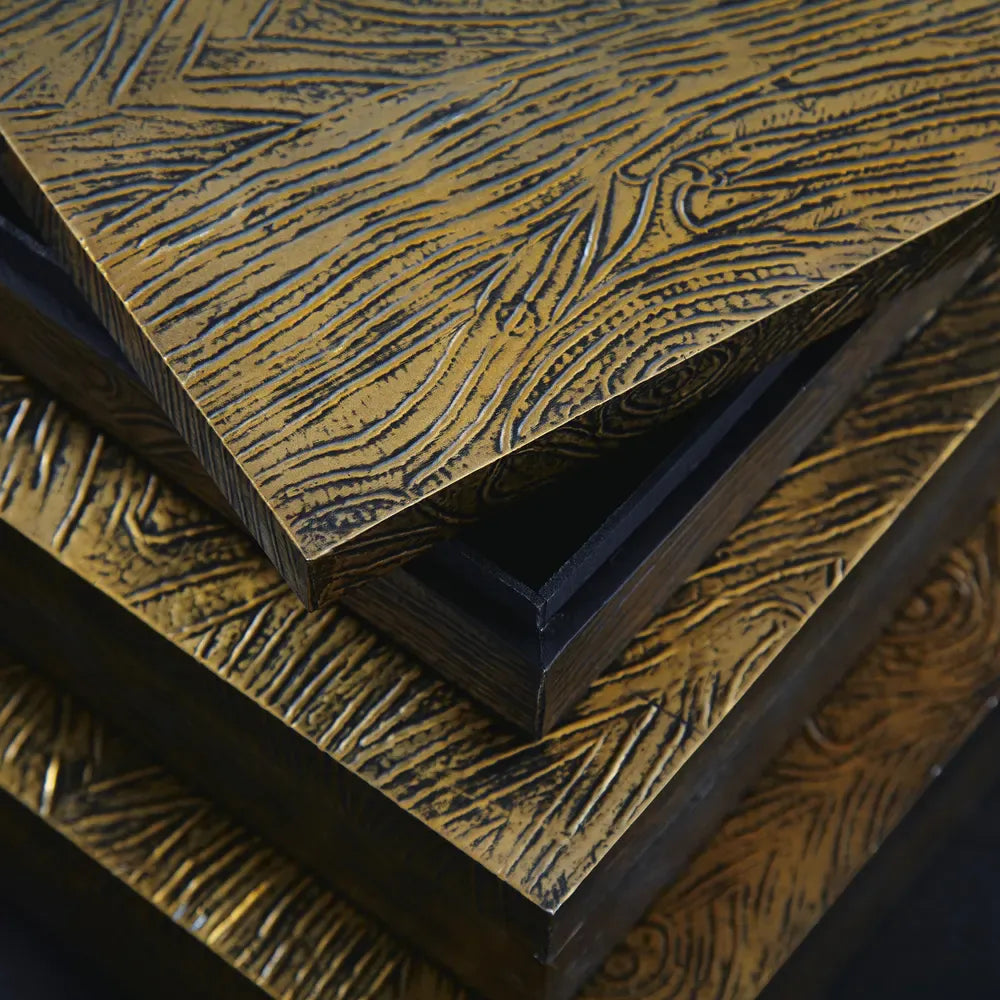 Signature Design by Ashley - Keldy Box (Set of 3) in Antique Brass Finish - A2000490 view 6