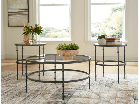 Signature Design by Ashley - Kellyco Occasional Table (Set of 3) in Gunmetal - T246-13 veiw 2