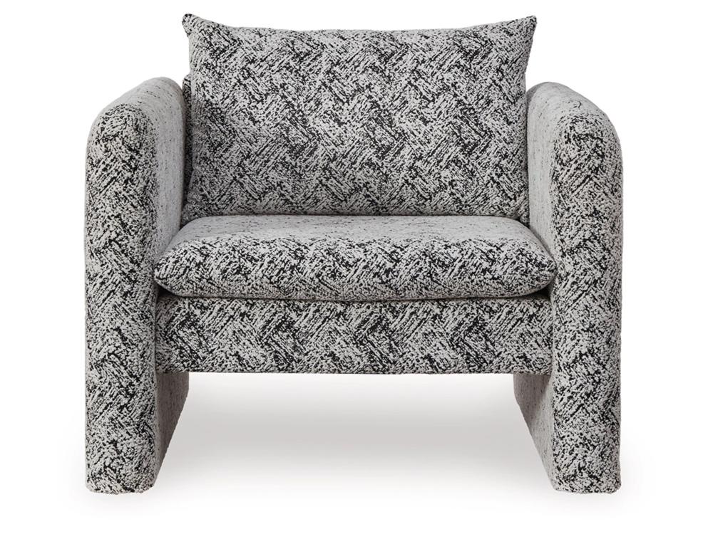 Signature Design by Ashley - Kenbell Accent Chair in Black/White - A3000705 veiw 1