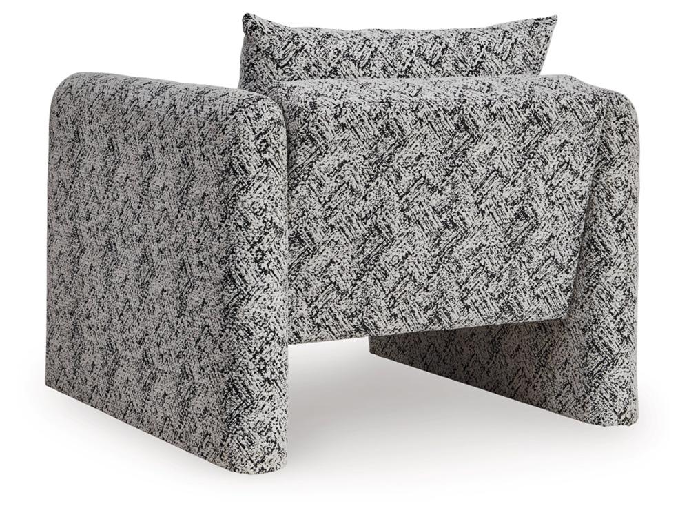 Signature Design by Ashley - Kenbell Accent Chair in Black/White - A3000705 veiw 3