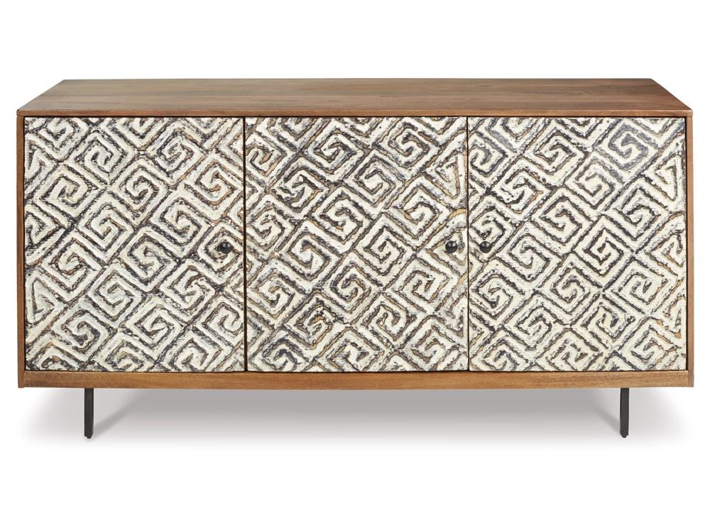 Signature Design by Ashley - Kerrings Accent Cabinet in Brown/Black/White - A4000258 veiw 1