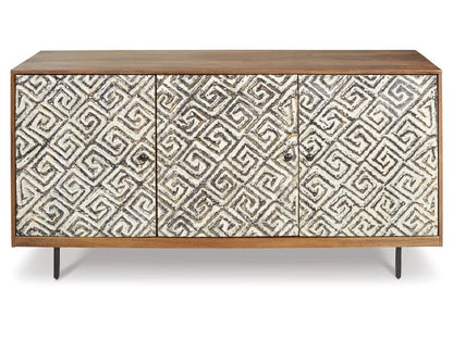 Signature Design by Ashley - Kerrings Accent Cabinet in Brown/Black/White - A4000258 veiw 1