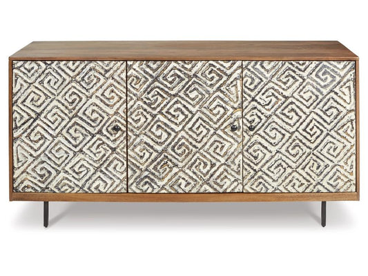 Signature Design by Ashley - Kerrings Accent Cabinet in Brown/Black/White - A4000258 veiw 1