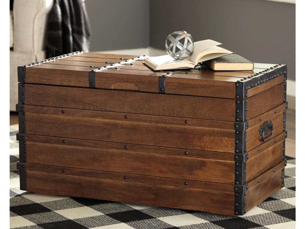 Signature Design by Ashley - Kettleby Storage Trunk in Brown - A4000096 veiw 2