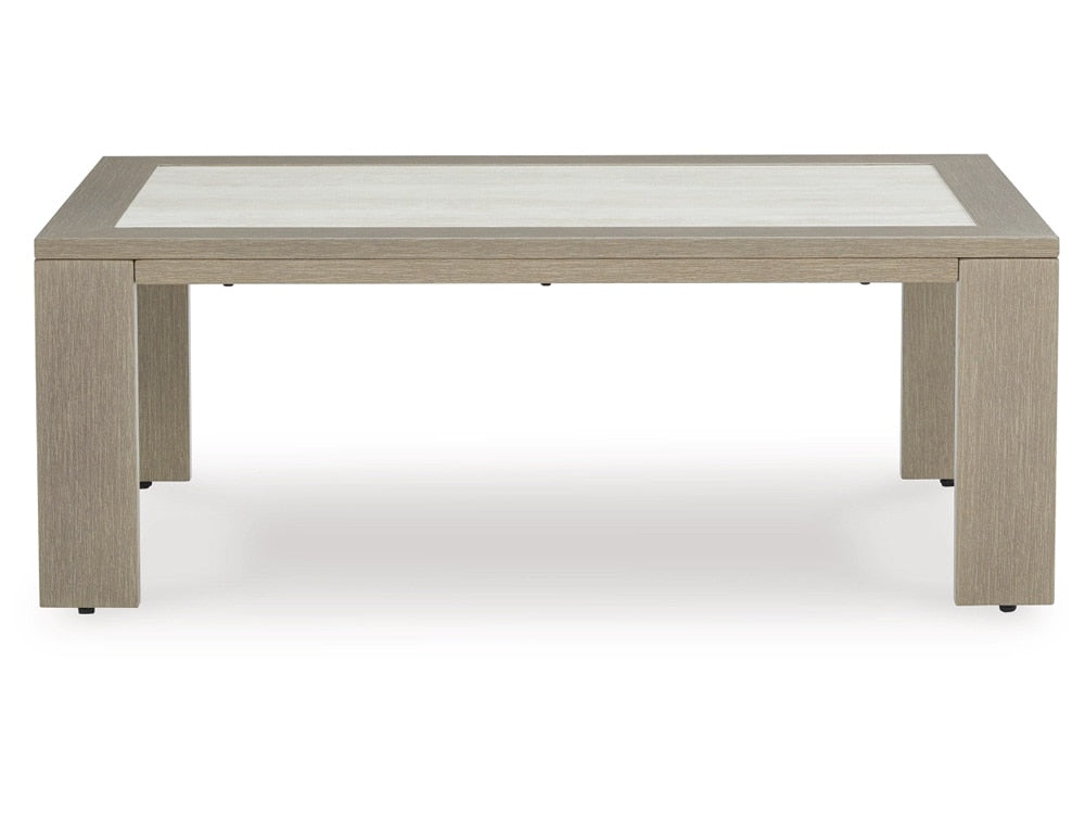 Signature Design by Ashley - Kimpton Isle Outdoor Rectangular Cocktail Table in Brown - P704-701 veiw 1