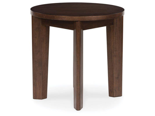 Signature Design by Ashley - Korestone 2 Round End Table in Dark Brown - T657-6 veiw 1