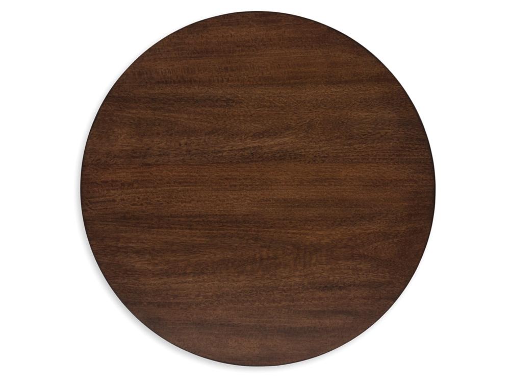 Signature Design by Ashley - Korestone 2 Round End Table in Dark Brown - T657-6 veiw 4