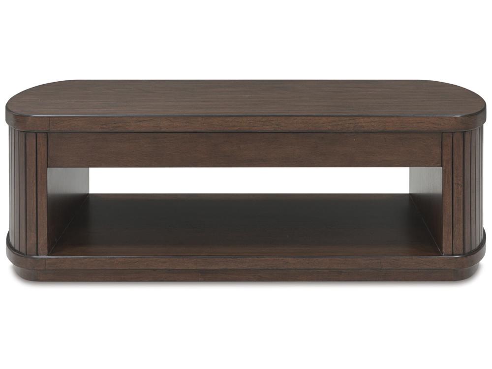 Signature Design by Ashley - Korestone Lift Top Cocktail Table in Dark Brown - T679-9 veiw 1