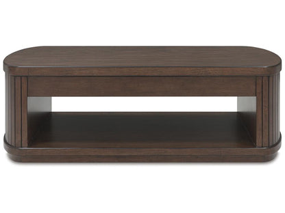 Signature Design by Ashley - Korestone Lift Top Cocktail Table in Dark Brown - T679-9 veiw 1