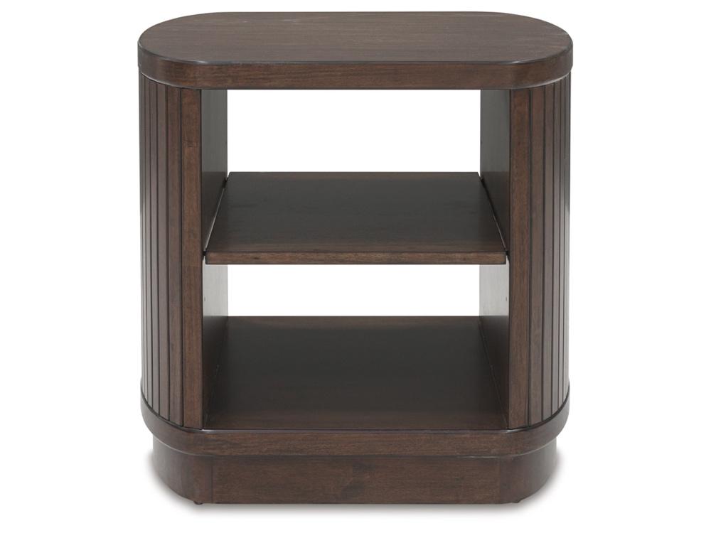 Signature Design by Ashley - Korestone Square End Table in Dark Brown - T679-2 veiw 1