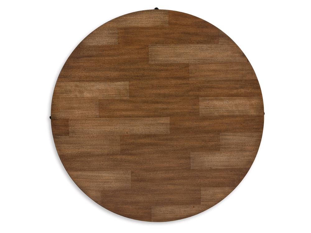 Signature Design by Ashley - Kraeburn Round Cocktail Table in Brown/Black - T624-8 veiw 3