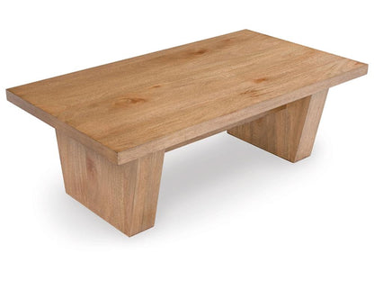 Signature Design by Ashley - Kristiland Rectangular Cocktail Table in Light Brown - T674-1 veiw 3