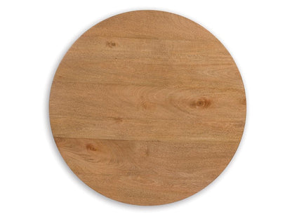 Signature Design by Ashley - Kristiland Round End Table in Light Brown - T674-6 veiw 4