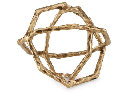 Signature Design by Ashley - Laddington Sculpture (Set of 2) in Antique Brass Finish - A2000670 veiw 3