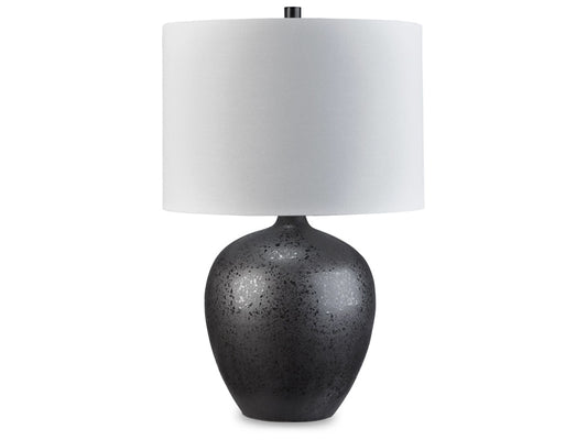 Signature Design by Ashley - Ladstow Ceramic Table Lamp in Black - L123894 veiw 1