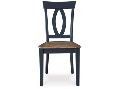 Signature Design by Ashley - Landocken Dining Room Side Chair (Set Of 2) in Brown/Blue - D502-01 veiw 1