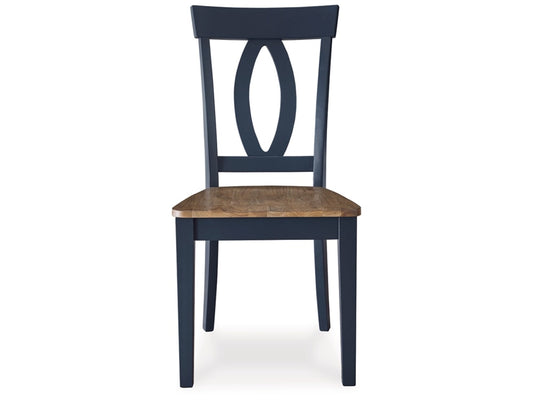 Signature Design by Ashley - Landocken Dining Room Side Chair (Set Of 2) in Brown/Blue - D502-01 veiw 1