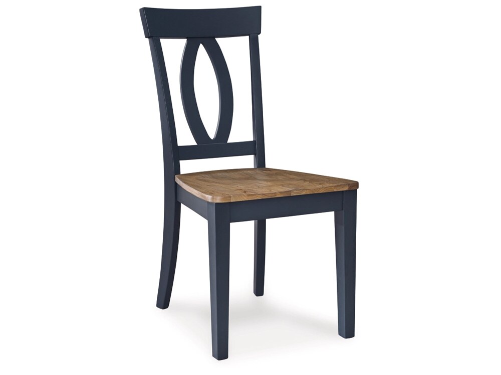 Signature Design by Ashley - Landocken Dining Room Side Chair (Set Of 2) in Brown/Blue - D502-01 veiw 3
