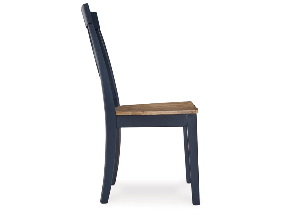 Signature Design by Ashley - Landocken Dining Room Side Chair (Set Of 2) in Brown/Blue - D502-01 veiw 4