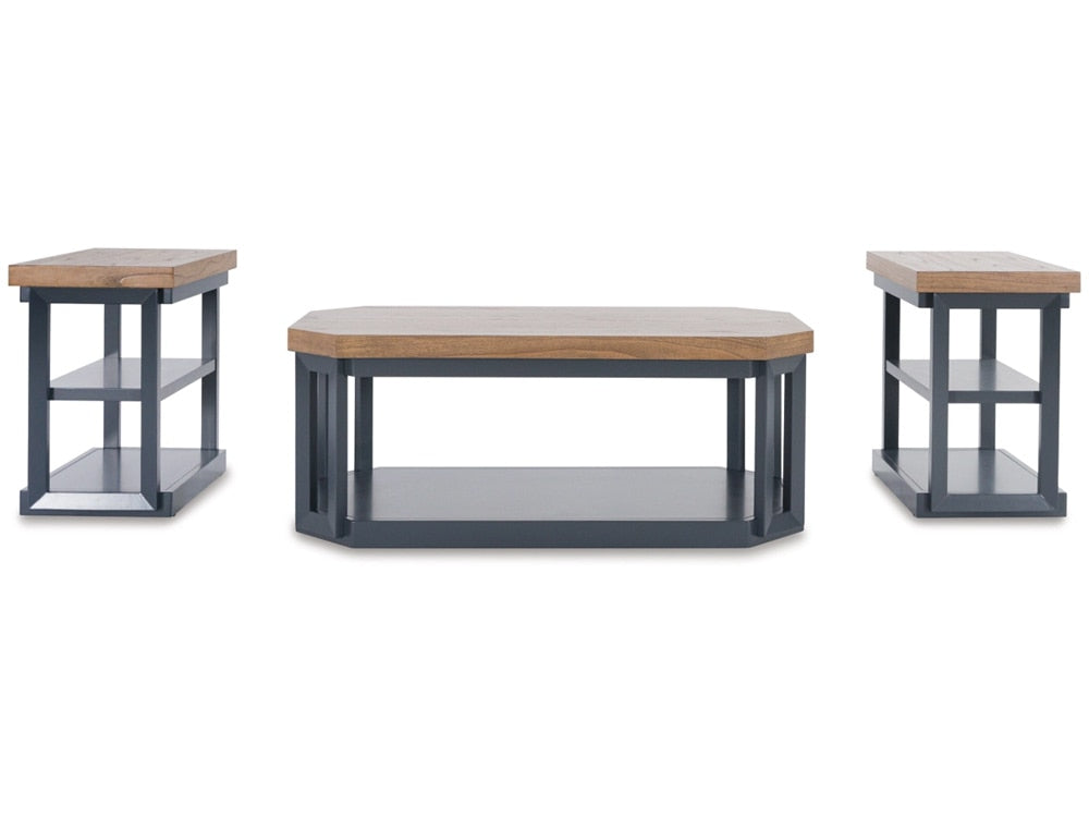 Signature Design by Ashley - Landocken Occasional Table Set (Set of 3) in Brown/Blue - T402-13 veiw 1