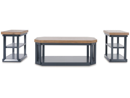 Signature Design by Ashley - Landocken Occasional Table Set (Set of 3) in Brown/Blue - T402-13 veiw 1