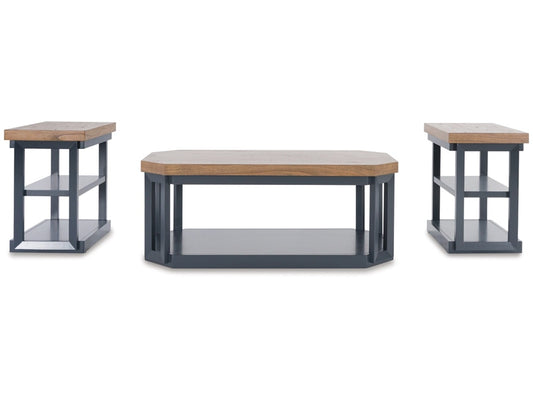 Signature Design by Ashley - Landocken Occasional Table Set (Set of 3) in Brown/Blue - T402-13 veiw 1