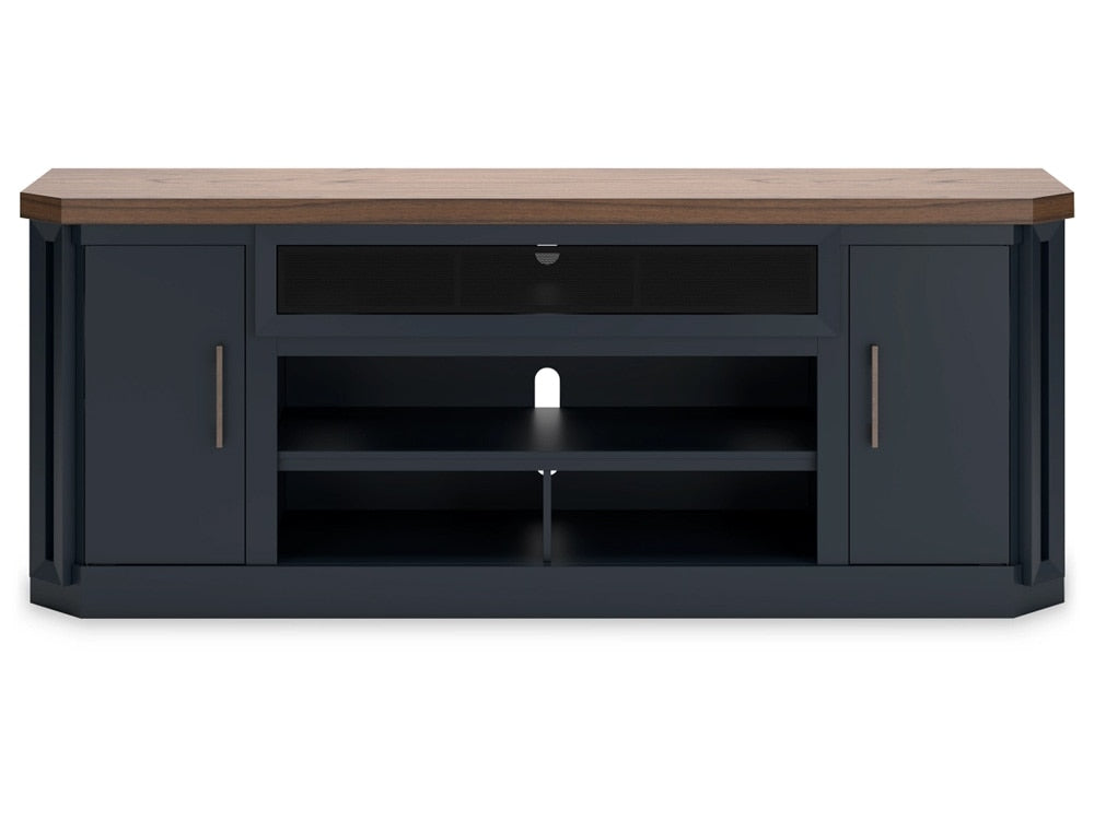 Signature Design by Ashley - Landocken Xl Tv Stand W/Fireplace Option in Brown/Blue - W402-68 veiw 1