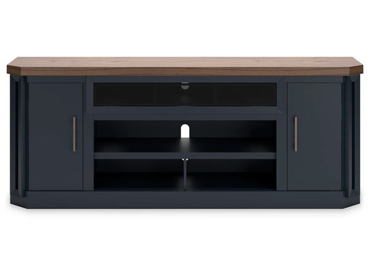 Signature Design by Ashley - Landocken Xl Tv Stand W/Fireplace Option in Brown/Blue - W402-68 veiw 1
