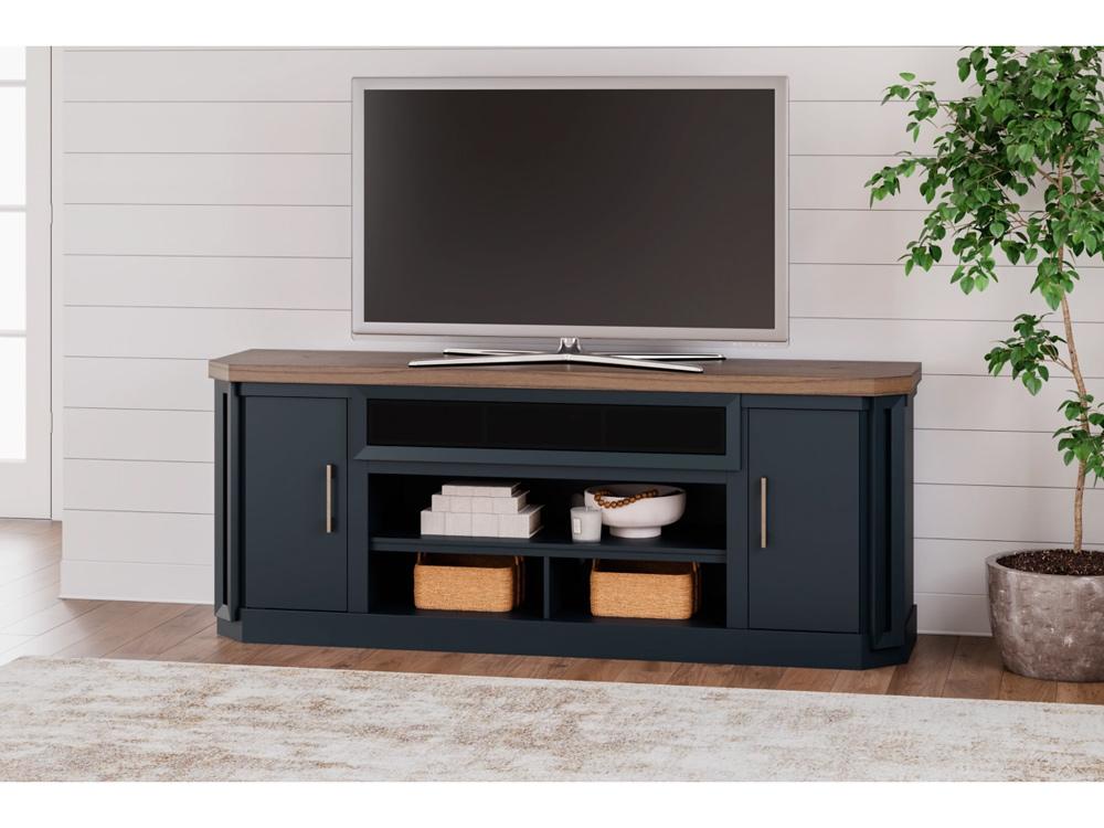 Signature Design by Ashley - Landocken Xl Tv Stand W/Fireplace Option in Brown/Blue - W402-68 veiw 2