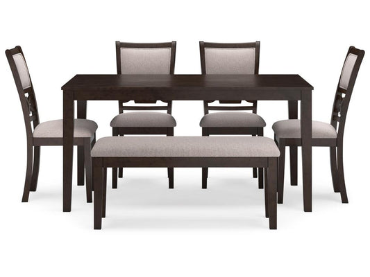 Signature Design by Ashley - Langwest Dining Room Table (Set of 6) in Brown - D422-325 veiw 1