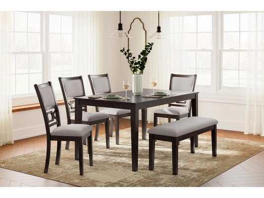 Signature Design by Ashley - Langwest Dining Room Table (Set of 6) in Brown - D422-325 veiw 2