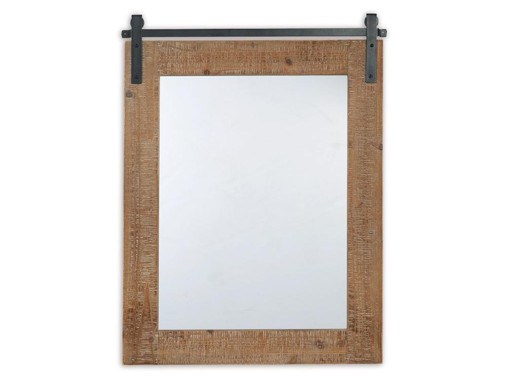 Signature Design by Ashley - Lanie Accent Mirror in Antique Brown - A8010223 veiw 1