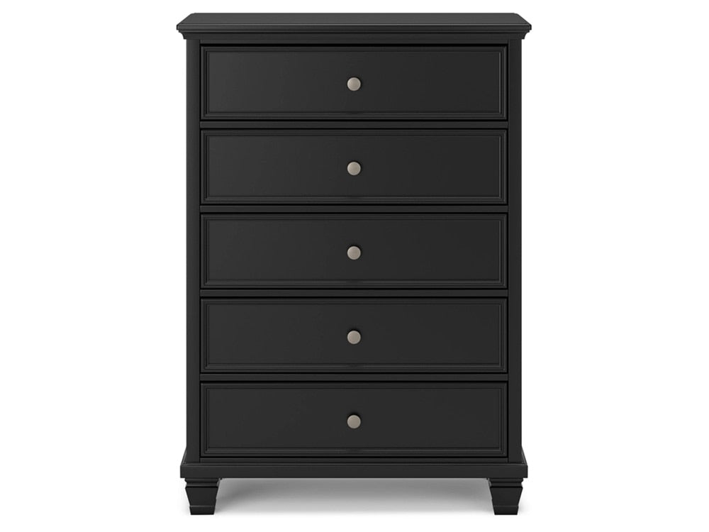 Signature Design by Ashley - Lanolee Five Drawer Chest in Black - B687-46 veiw 1