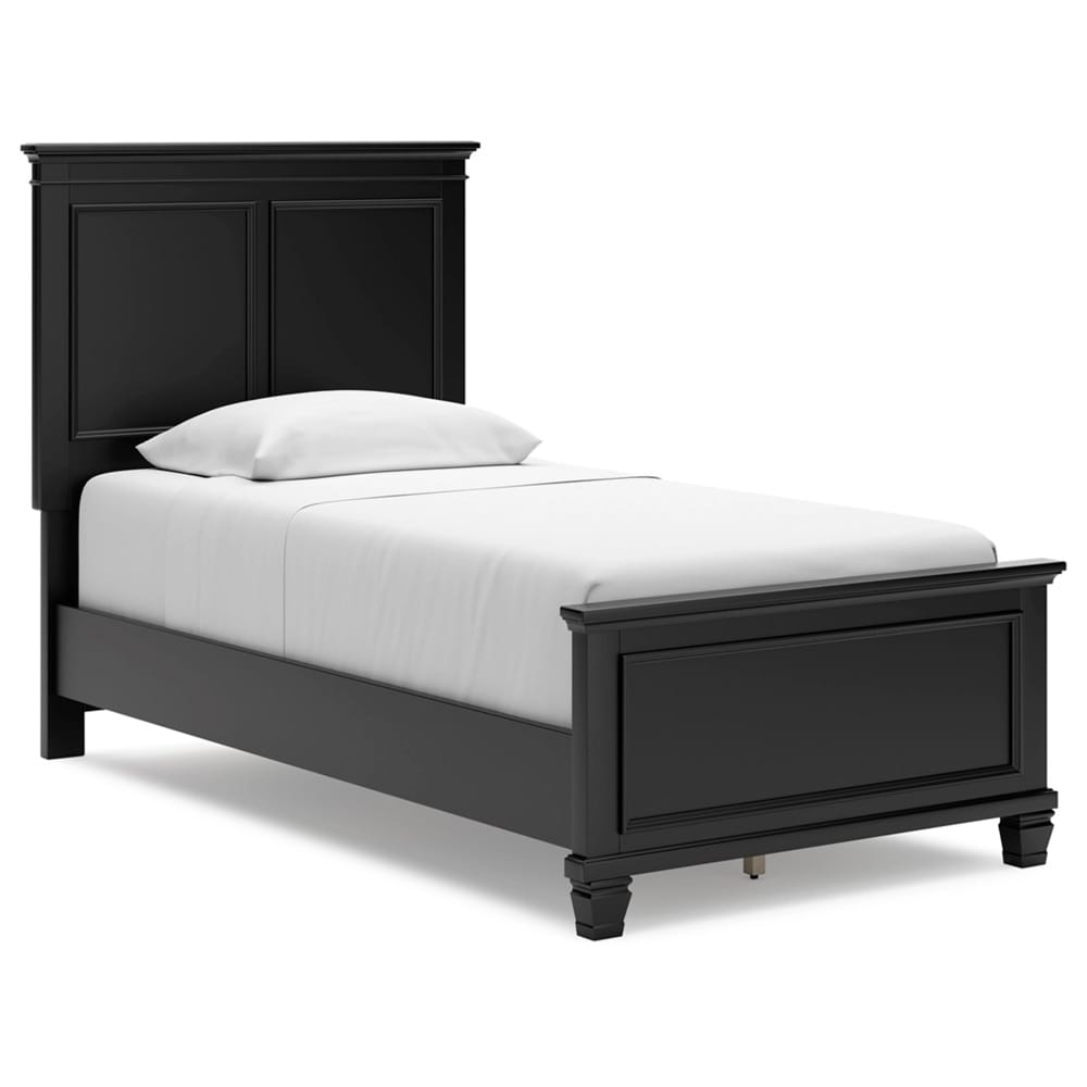 Signature Design by Ashley - Lanolee Twin Panel Bed in Black veiw 1