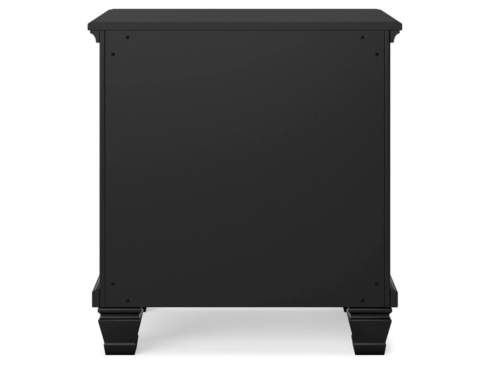 Signature Design by Ashley - Lanolee Two Drawer Night Stand in Black - B687-92 veiw 4