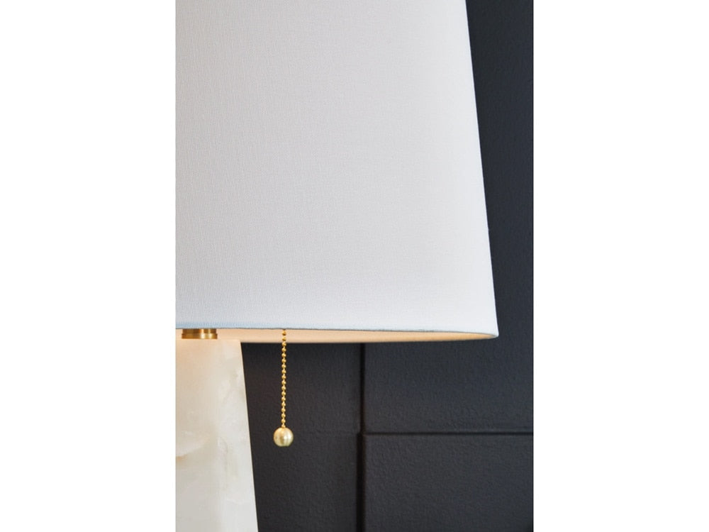 Signature Design by Ashley - Laurellen Alabaster Table Lamp in White - L429064 veiw 3