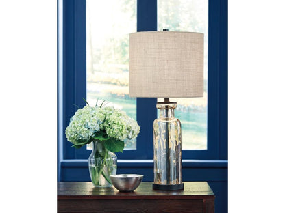Signature Design by Ashley - Laurentia Glass Table Lamp in Champagne - L431414 veiw 2
