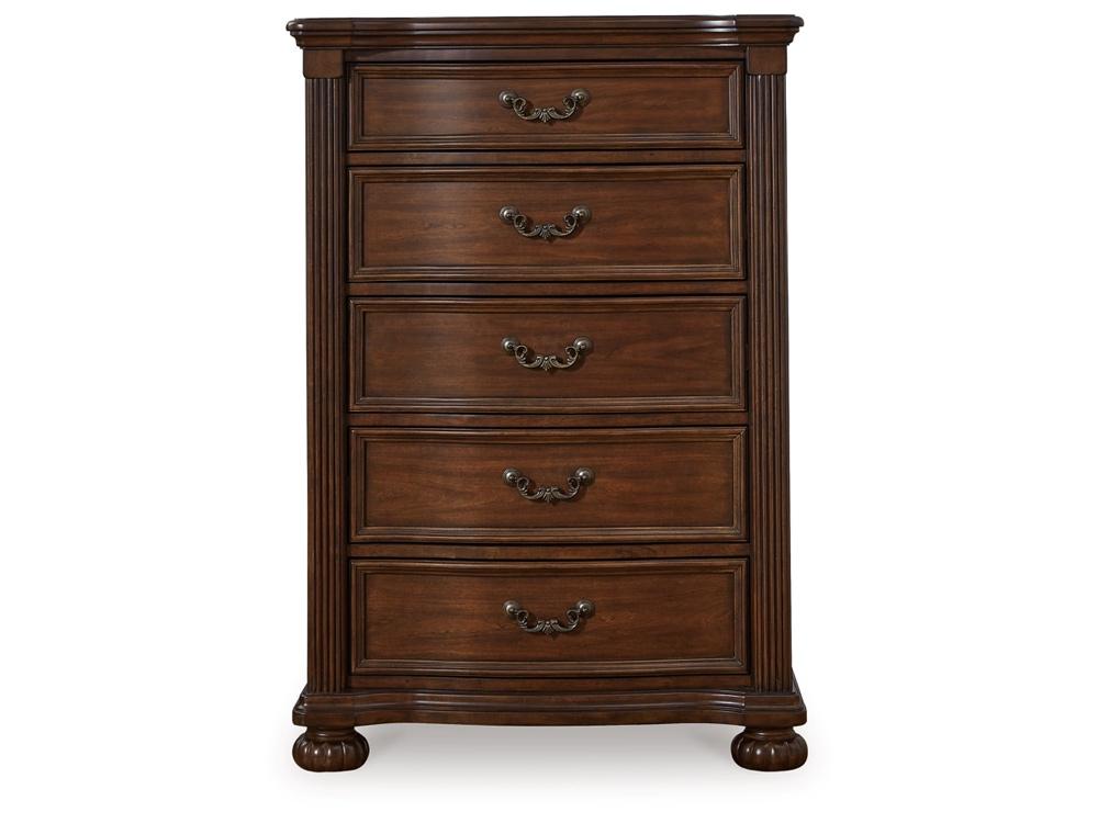 Signature Design by Ashley - Lavinton Five Drawer Chest in Brown - B764-46 veiw 1