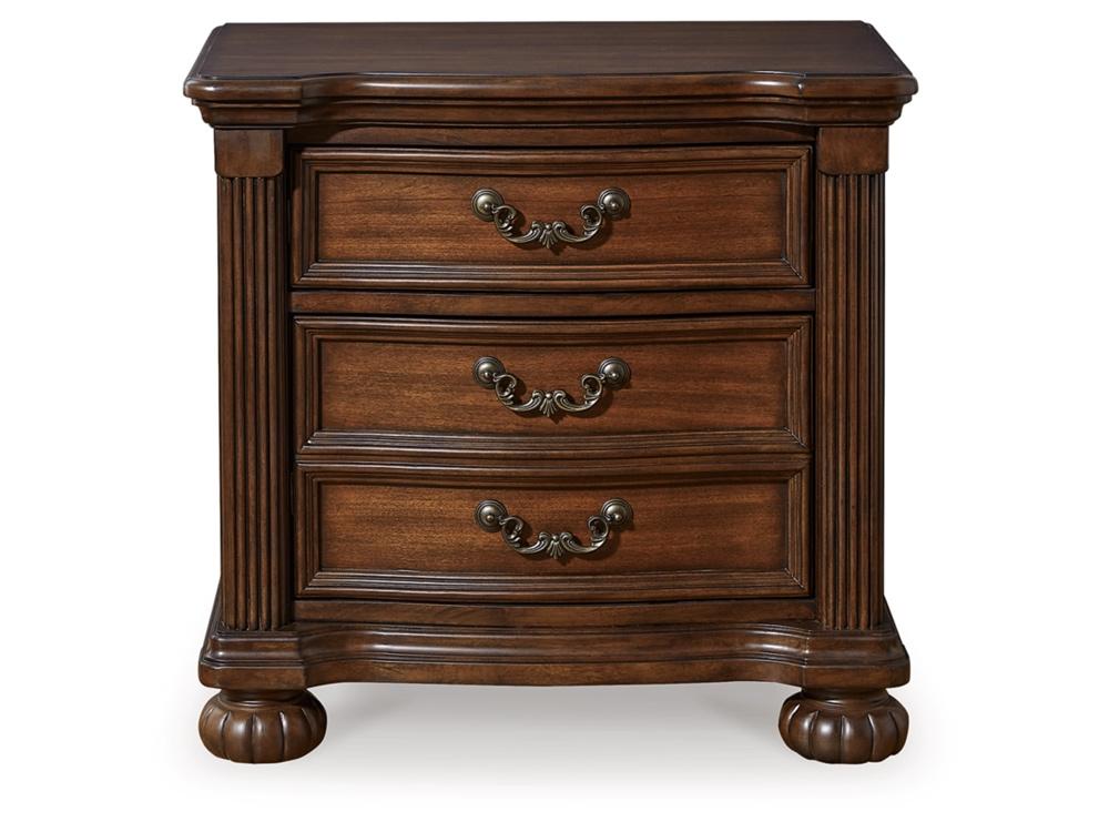 Signature Design by Ashley - Lavinton Three Drawer Night Stand in Brown - B764-93 veiw 1