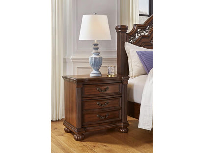 Signature Design by Ashley - Lavinton Three Drawer Night Stand in Brown - B764-93 veiw 2