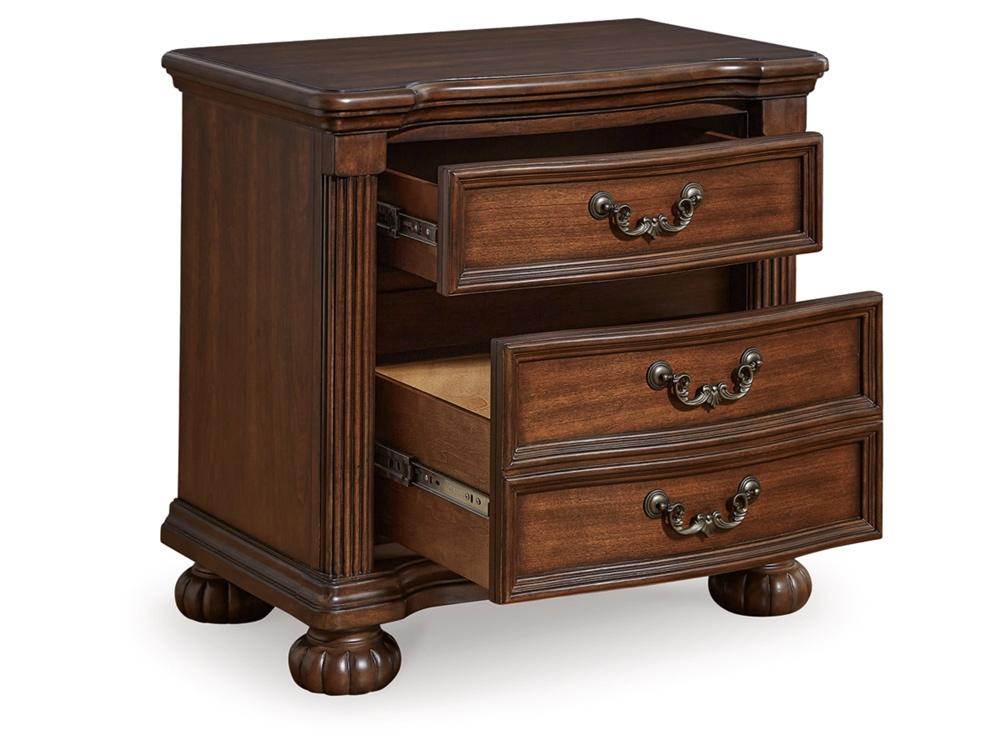 Signature Design by Ashley - Lavinton Three Drawer Night Stand in Brown - B764-93 veiw 3