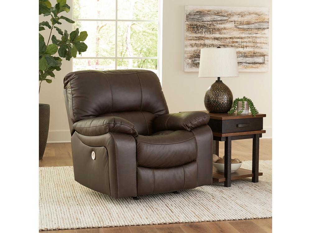 Signature Design by Ashley - Leesworth Power Recliner in Dark Brown - U4380898 veiw 2