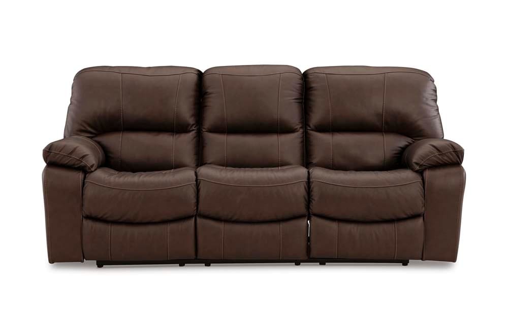 Signature Design by Ashley - Leesworth Power Reclining Sofa in Dark Brown - U4380887 veiw 1