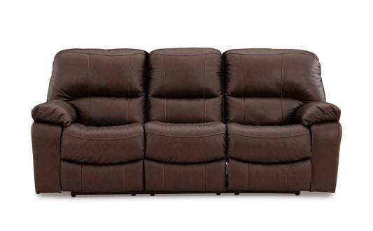 Signature Design by Ashley - Leesworth Power Reclining Sofa in Dark Brown - U4380887 veiw 1