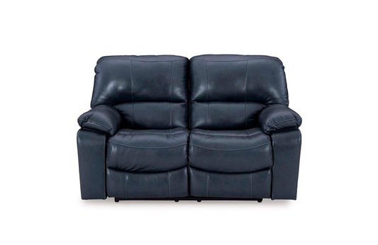 Signature Design by Ashley - Leesworth Reclining Power Loveseat in Blue - U4380974 veiw 1