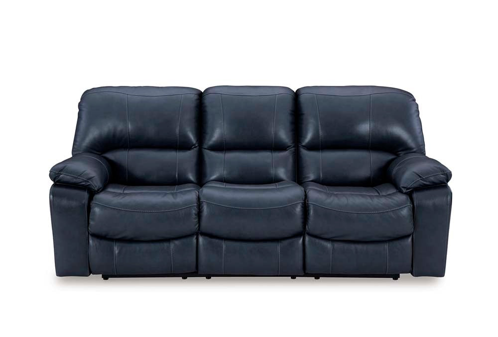 Signature Design by Ashley - Leesworth Reclining Power Sofa in Blue - U4380987 veiw 1