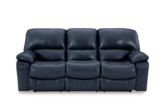 Signature Design by Ashley - Leesworth Reclining Power Sofa in Blue - U4380987 veiw 1
