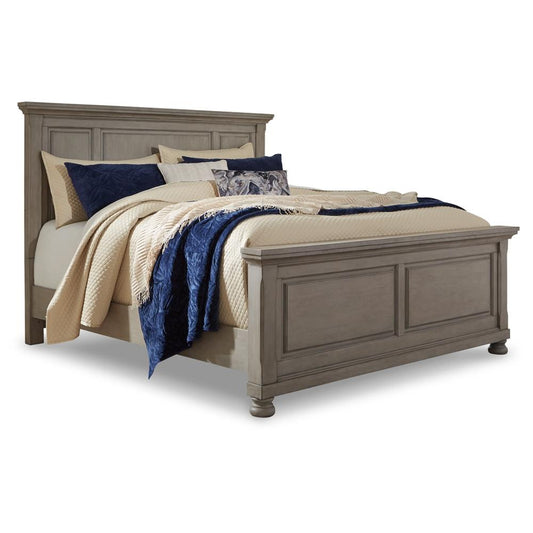 Signature Design by Ashley - Lettner Queen Panel Bed in Light Gray veiw 1